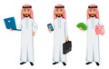 Modern Arab business man cartoon character