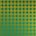 Background with golden pattern composition over green Royalty Free Stock Photo