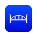 Modern arch bridge icon blue vector Royalty Free Stock Photo