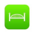 Modern arch bridge icon green Royalty Free Stock Photo