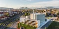 Modern archiecture of islamic religious cultural centre under construction in Ljubljana, Slovenia, Europe