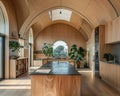 A modern architect designs a fragile, wood-infused space that honors traditional forms