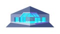 Modern Architectural Building Vector. Futuristic Structure Graphic, vector design Generative AI Royalty Free Stock Photo