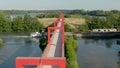 Modern architectural complex in the city of Cergy on the Oise River