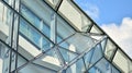 Modern architectural details. Modern glass facade with a geometric pattern Royalty Free Stock Photo