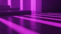 Modern architectural space with dramatic purple light and shadow patterns Royalty Free Stock Photo