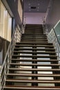 modern architectural steel material indoor staircase.