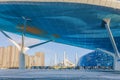 Modern architectural urbanistic city Astana. Futuristic buildings, mosque, Nur-Sultan, Astana, Kazakhstan.