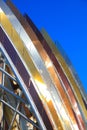 Modern architecture built with colorful sheet metal Royalty Free Stock Photo