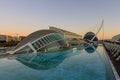 Modern Architecture in the City of Arts and Sciences, beautiful evening view Royalty Free Stock Photo