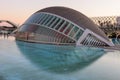 Modern Architecture in the City of Arts and Sciences, beautiful evening view Royalty Free Stock Photo