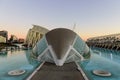 Modern Architecture in the City of Arts and Sciences, beautiful evening view Royalty Free Stock Photo