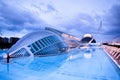 Modern Architecture of City of Arts and Sciences in evening twilight. Valencia, Spain Royalty Free Stock Photo