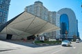 Modern architecture in the city of Batumi. A design building with a strange shape Royalty Free Stock Photo