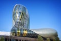 Modern architecture of the CitÃÂ© du vin wine museum in Bordeaux France