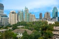 Modern architecture contemporary of Thailand Beautiful cityscape of modern building in Bangkok Royalty Free Stock Photo