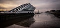 Modern architecture - the Dockland office building in Hamburg - CITY OF HAMBURG, GERMANY - DECEMBER 21, 2021 Royalty Free Stock Photo