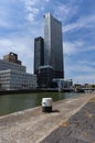 Modern architecture downtown in `Kop van Zuid` neighbourhood in Rotterdam, Netherlands