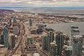View of Toronto Downtown , Toronto urban architecture aerial view.