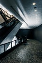 Modern architecture and escalators in the Hirshhorn Museum, Wash