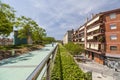 Modern architecture,Gardens of Rambla of Sants,Barcelona.