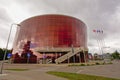 Great amber concert building in Liepaja on a cloudy day