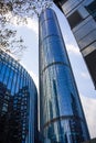 Modern architecture high-rise building, glass curtain wall office building Royalty Free Stock Photo