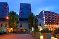 Modern architecture and hotal Metropol in Rotermann quarter in the evening, Tallinn, Estonia Royalty Free Stock Photo