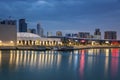 Modern architecture of Manama at night Royalty Free Stock Photo
