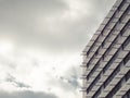 Modern architecture office building against a cloudy sky in Bucharest, Romania Royalty Free Stock Photo