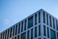 Modern architecture of office buildings. A skyscraper from glass and metal. Reflections in windows of blue sky. Business center Royalty Free Stock Photo