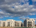 Modern architecture residential building condominium appartments development copy space cloud Royalty Free Stock Photo
