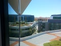 Modern architecture reflection with roof top garden Fiona Stanley Hospital Royalty Free Stock Photo