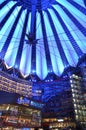 The modern architecture of Sony center in Berlin