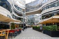 Modern architecture with shops, restaurants and offices in Dusseldorf. Architcture by star architect Daniel Libeskind Royalty Free Stock Photo