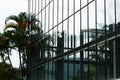 Modern architecture steel girders cladding the glass facade of t Royalty Free Stock Photo