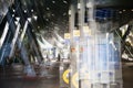 Modern architecture Tube DLR station with escalators, Multiple exposure image. London, UK Royalty Free Stock Photo