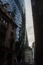 Modern architecture in the UK, glass buildings rising over the city of London, architectural growth Royalty Free Stock Photo