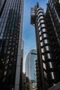 Modern architecture in the UK, glass buildings rising over the city of London, architectural growth Royalty Free Stock Photo