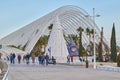 Modern Architecture and Umbracle Garden of City of Arts & Sciences complex in Valencia Royalty Free Stock Photo