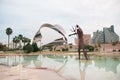 Modern architecture, Valencia, Spain. Beautiful architectural structure Royalty Free Stock Photo