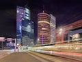 Modern architecture at Wilhelmina Square, Rotterdam at dusk. Royalty Free Stock Photo