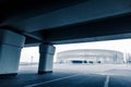 Modern architekture, Wroclaw stadium, cold tone concept Royalty Free Stock Photo