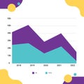 Modern Area infographics statistics presentation vector illustration