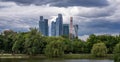 Modern area with skyscrapers Moscow Royalty Free Stock Photo