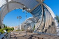 Modern Arganzuela bridge. Madrid, Spain Royalty Free Stock Photo