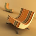 Modern armchair 3D rendering