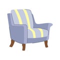 modern armchair furniture cartoon vector illustration