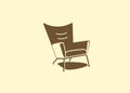 Modern armchair furniture silhouette