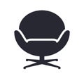 Modern armchair living room furniture icon